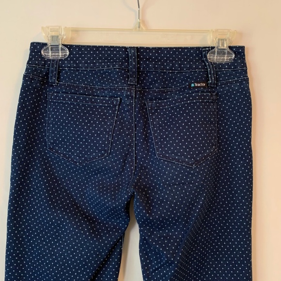 Tractor Girls Blue Polka Dot Stretch Jeggings Size 16 - Picture 4 of 8
